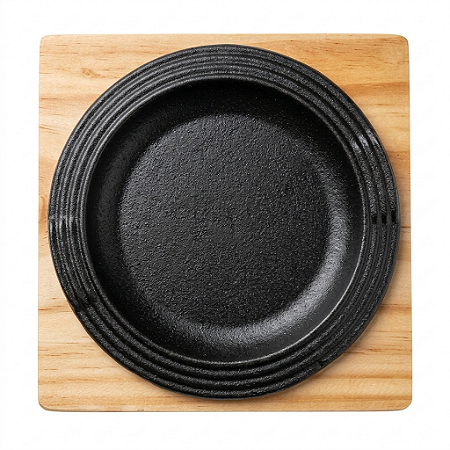 Chapa Teppan Ferro 15cm para Grelhar Porções Oriental