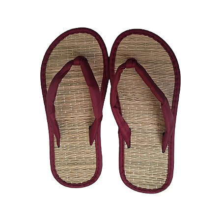 Chinelo Zori Japonês Vinho de Palha Confortável