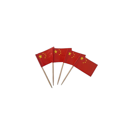 Palito Decorativo Bandeira China 100un | Petiscos Festa Futebol