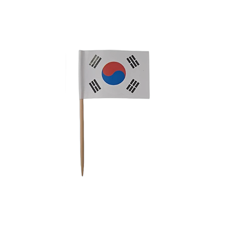 Palito Decorativo Bandeira Coreia 100un | Petiscos Festa Futebol