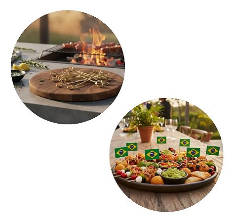 Kit Copa: Espeto Brasil + Espeto Nó 7 Cm