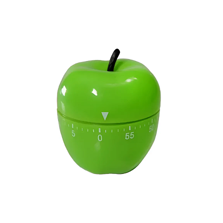 Timer de Cozinha com Formato de Maçã Verde