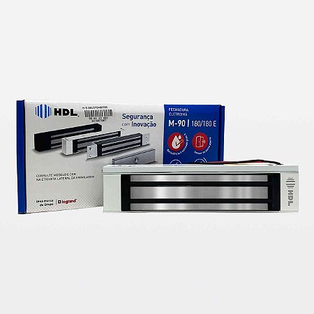 Fechadura Magnética HDL 180Kg M-90 Externa Anticorrosão