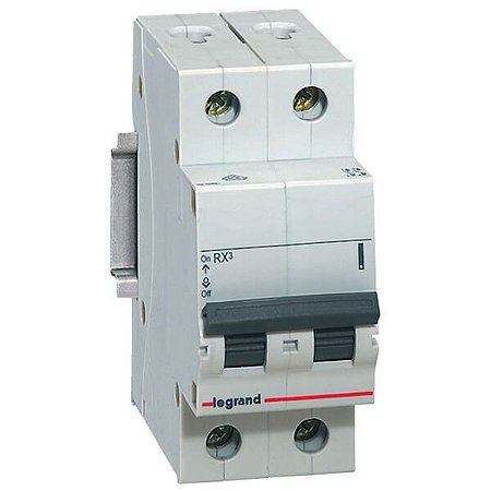 Disjuntor DIN 50A Bipolar Bifásico Curva C 3000A Pial Legrand RX3 419311