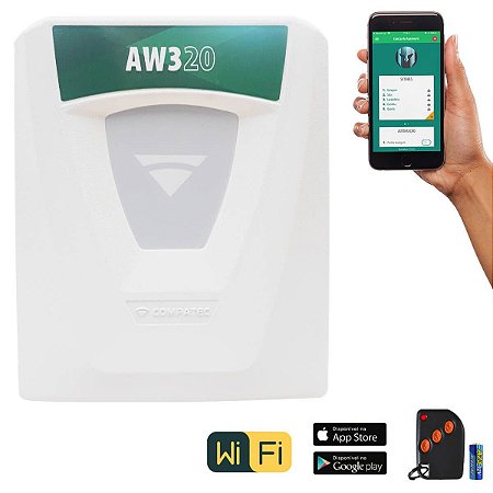 Central de Alarme Wifi Compatec AW3 Com 23 Setores + 1 Controle