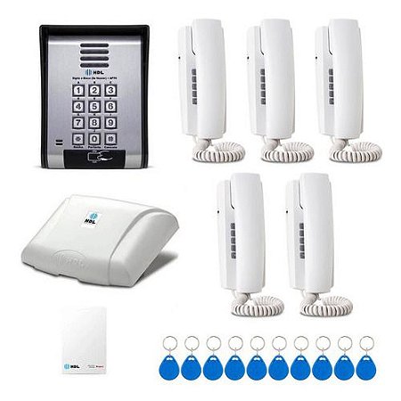 Interfone Coletivo 5 Pontos HDL Com Controle de Acesso F20 - Aquamaris -  Casa e Segurança