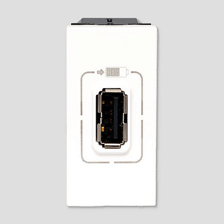 Carregador USB Tipo-A Simples 750 mAh Branco Arteor Legrand 572071B