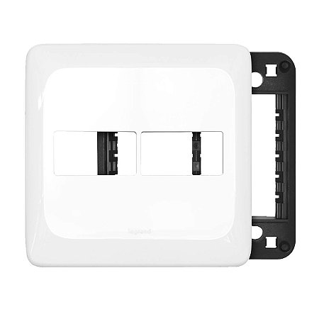 Placa 1+1 Postos 4x4 Branco PIAL Pop LGP42 Legrand