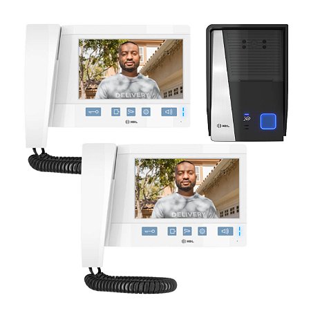 Kit Vídeo Porteiro HDL Advance Com Câmera 2 Unidades Internas 7 Polegadas Viva-Voz
