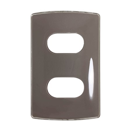 Placa 2 Postos Separado Brilhosa Cor Malt Gloss 663525 Nereya Legrand