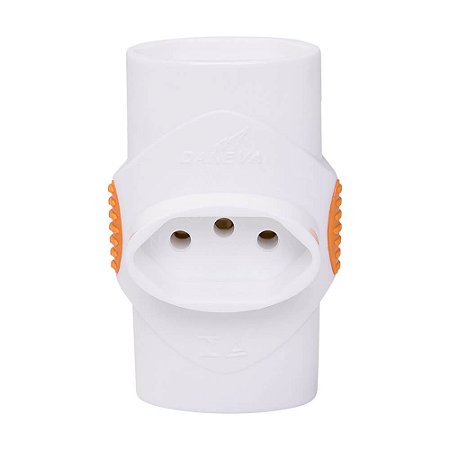 Adaptador de Tomada Benjamin 3 Tomadas 2P+T 10A DN1677 Legrand