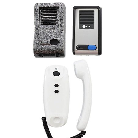 Kit Interfone HDL F8 SNTL AZ02 Porteiro Eletrônico + Protetor Externo