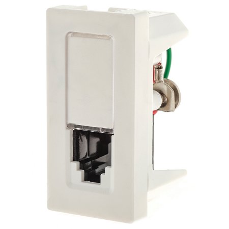 Tomada Telefone RJ11 2 Fios Branca 615011BC PIAL Plus+ Legrand