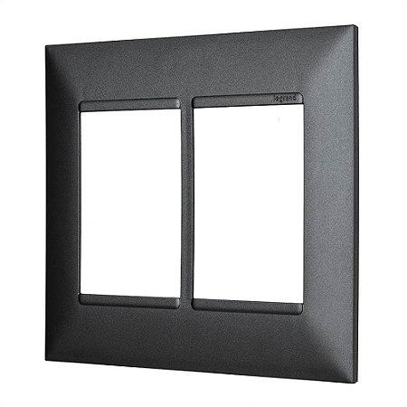 Placa 3+3 Postos Preto Onix 4x4 618516PO PIAL Plus+ Legrand