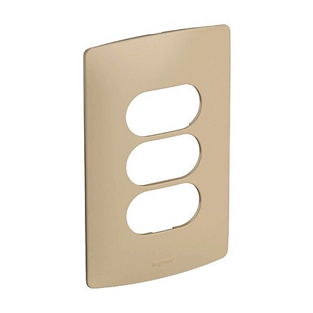 Placa 3 Postos Separados 4x2 Gengibre PIAL Nereya 663261