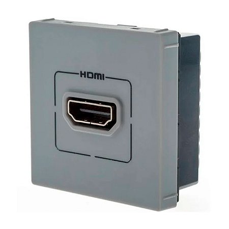 Módulo Tomada Hdmi Parede Cinza Pial Plus+ 615092CZ Legrand