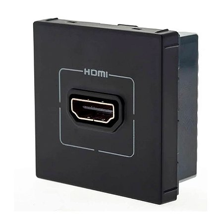 Módulo Tomada Hdmi Parede Preto Pial Plus+ 615092PT Legrand