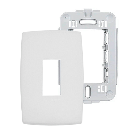 Kit Completo Placa 1 Posto Vertical com Suporte 4x2 PIAL Plus Legrand