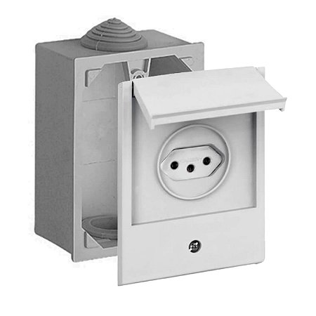 Kit Tomada 10A para Jardim e Áreas Externas IP44 Pial Aquatic Legrand