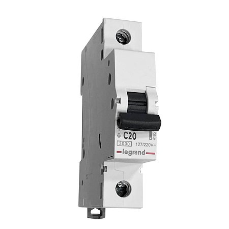 Disjuntor 20A Curva C Unipolar 3000A RX3 419538 Legrand