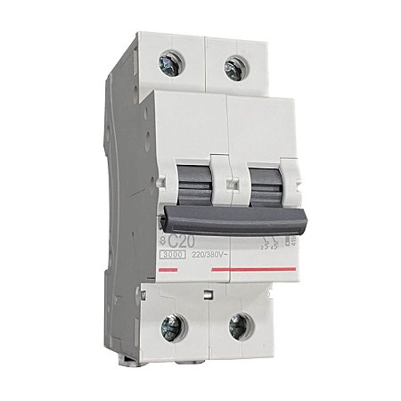 Disjuntor 20A Curva C Bipolar 3000A RX3 419549 Legrand