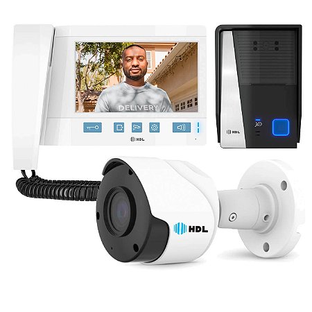 Kit Vídeo Porteiro Advance Com Câmera Visão Noturna Externa Inclusa HDL