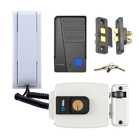 Kit Completo Porteiro Eletrônico Class Com Fechadura C90 e Contato deslizante HDL