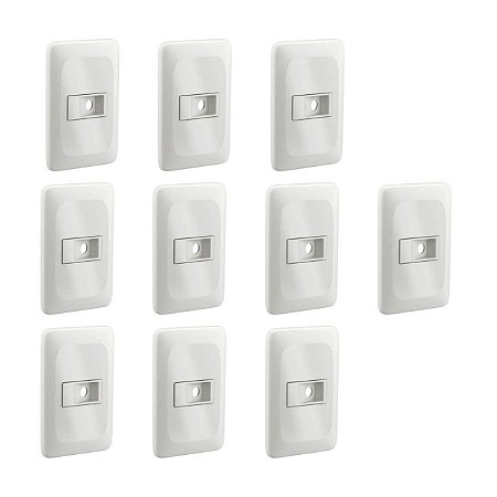 kit 10 Placa com Furo Lorenzetti Zuli 4x2 Com Suporte LZP20F Legrand