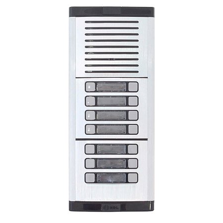 Porteiro Coletivo 14 Pontos Hdl Unidade Externa Sobrepor Cor Prateado 12v