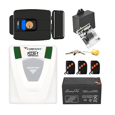 Fechadura Hdl C90 Af com  Controle Bateria Fonte Abertura Para Fora