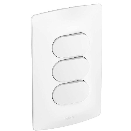 Kit 2 Interruptores Paralelos + Interruptor Simples com Placa 4x2 Legrand Nereya