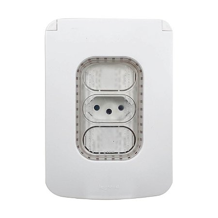 Kit Tomada 10A Para Área Externa com Placa IP44 4x2 Nereya Legrand