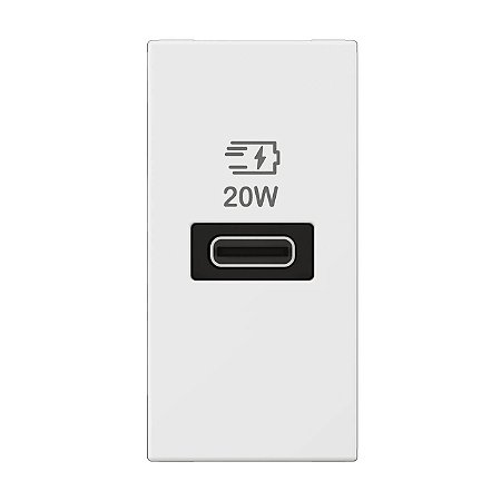 Carregador USB Tipo-C 20W Power Delivery Branco 571696B – Arteor Legrand