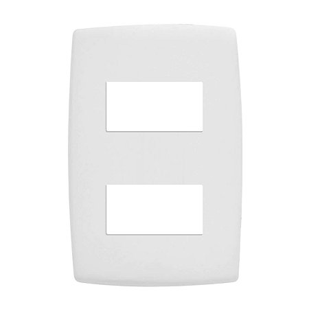 Placa 2 Postos Horizontais para Tomadas e Interruptores PialPlus 618506 Legrand