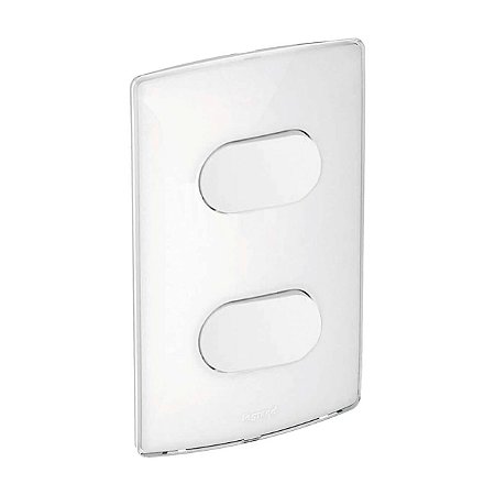 Interruptor Paralelo 2 Teclas PIAL Nereya 4x2 Branco Gloss