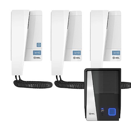 Kit Porteiro Eletrônico Residencial 3 Pontos Áudio Advance HDL