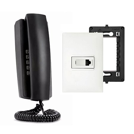 Kit Telefone Fixo Centrixfone Hdl Com Tomada Rj11 PIAL Plus+ Legrand