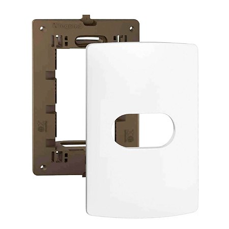 Kit Placa 1 Posto com Suporte 4x2 Branco Nereya Legrand 663299