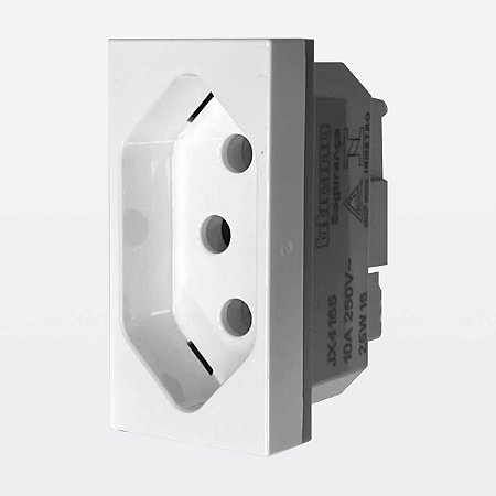 Módulo Tomada 10a Bivolt Branco Matixgo Jw4165 Legrand Borne Automático