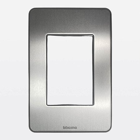 Placa 3 Postos 4x2 Alumínio Natural MatixGo JA4803AABR Legrand