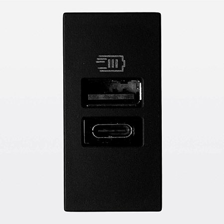 Módulo Carregador USB Tipo C+A 15W 3000mAh MatixGo JB4191AC Bticino Legrand