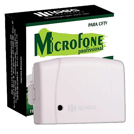 Microfone Para CFTV Câmeras IPEC A2909 Profissional