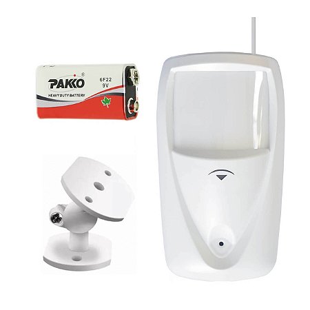 Sensor de Movimento Infravermelho Sem fio com Bateria e Suporte Articulado Continente