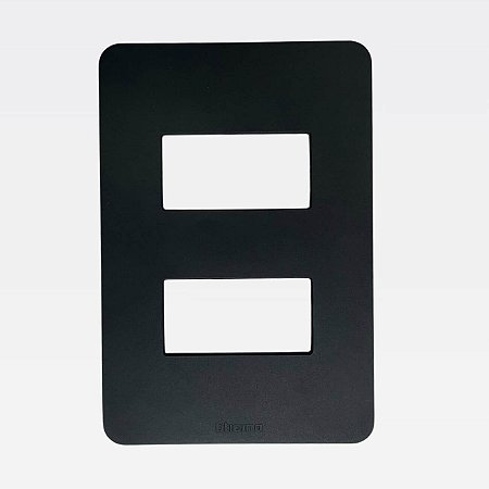 Placa 2 Postos 4x2 Preta MatixGo Legrand JA4803M2JB
