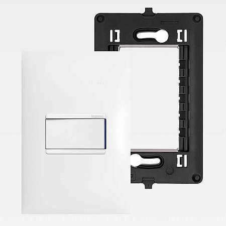 Conjunto interruptor Paralelo com Espelho 4x2 Branco PIAL Plus+ Legrand 611111BC