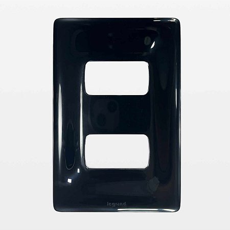 Placa 2 Posto Separados 4x2 Preta Zeffia Legrand 680181PT