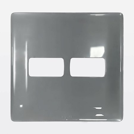 Placa 1 + 1 Postos 4x4 Cinza Zeffia Legrand 680174CZ