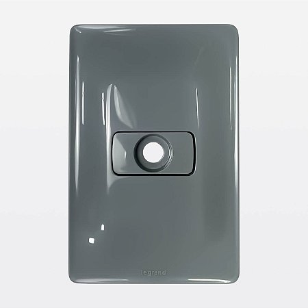 Conjunto 4x2 Placa com Saida de Fio Cinza Zeffia 680137CZ