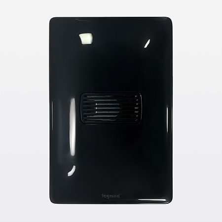 Conjunto Placa 1 Posto + Campainha Cigarra 220v Preto Zeffia Legrand 680133PT