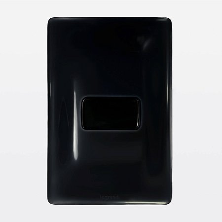Conjunto 4x2 Placa + Interruptor Simples 10A Preta Zeffia Legrand 680100PT